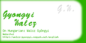 gyongyi walcz business card