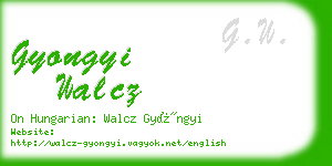 gyongyi walcz business card